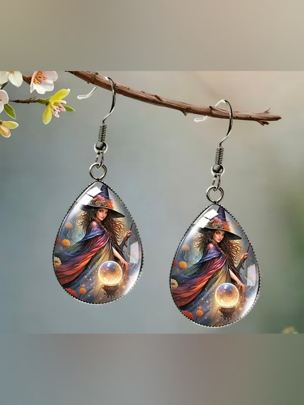 $8 Each Or Bundle 5/$20 Mystic Witch Teardrop Dangle Halloween Earrings